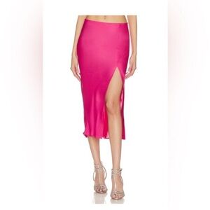 NBD Asymmetrical Hot Pink Skirt, L